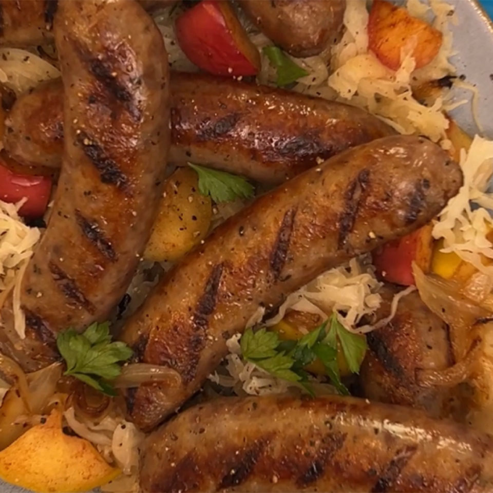 Apple Sweet and Sour Brats