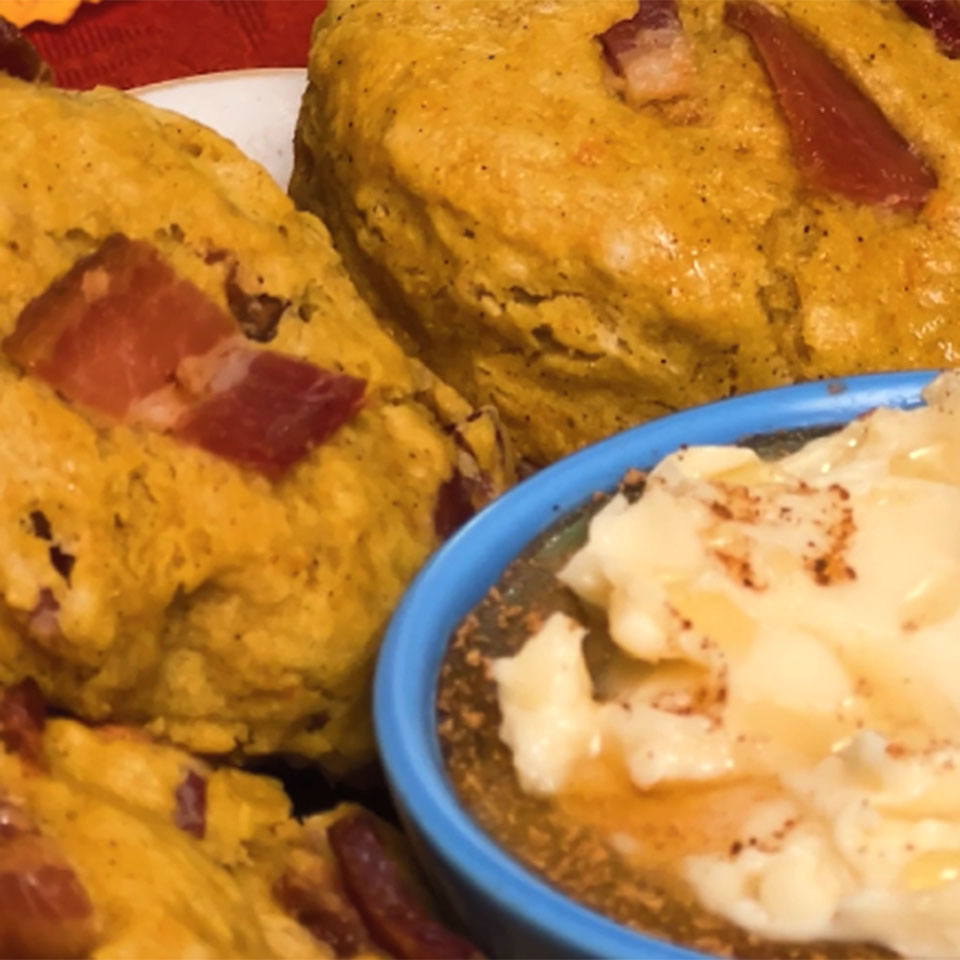 Bacon and Sweet Potato Biscuits