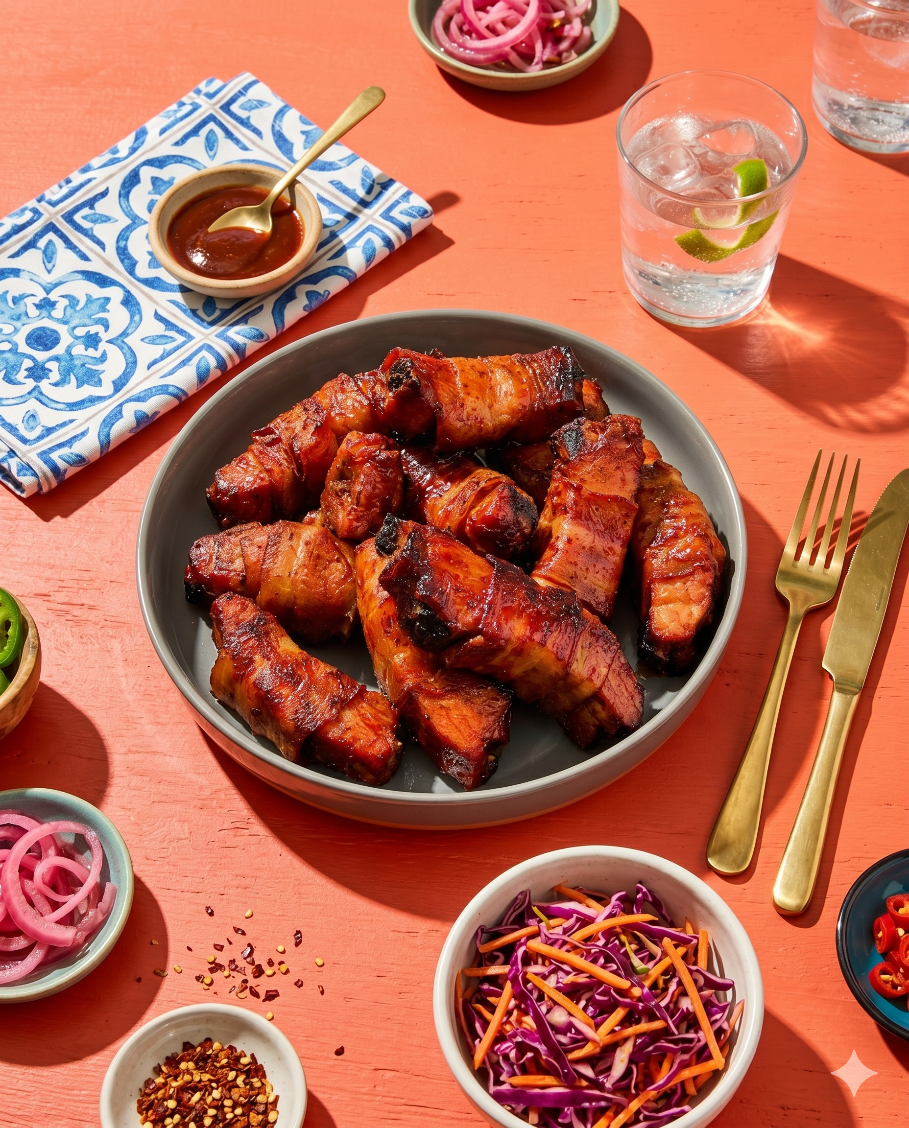 Bacon Wrapped Ribs