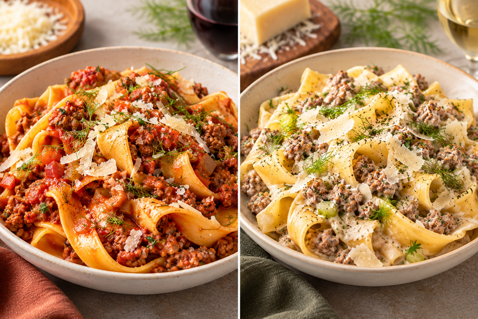 Pork Ragu with Pappardelle - 2 Ways
